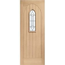 Westminster Triple Glazed External Oak Door (M&T) with Black Caming